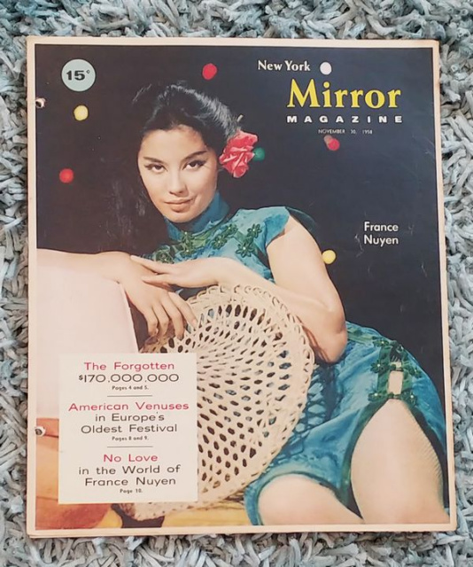 full New York Mirror Magazine 1958 France Nuyen on cover