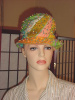 Vintage I.Magnin & Co cloche style hat with studs and rhinestones